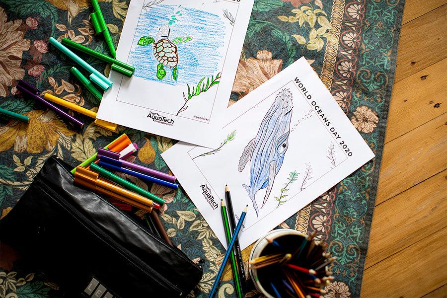 World Oceans Day - Coloring Pages - AquaTech Water Imaging Technology