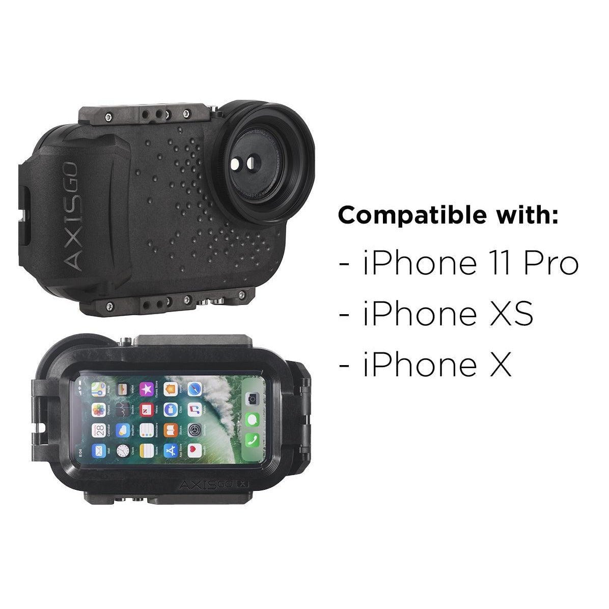 AxisGO 11 Pro Water Housing for iPhone 11 Pro Moment Black - AquaTech Water Imaging Technology